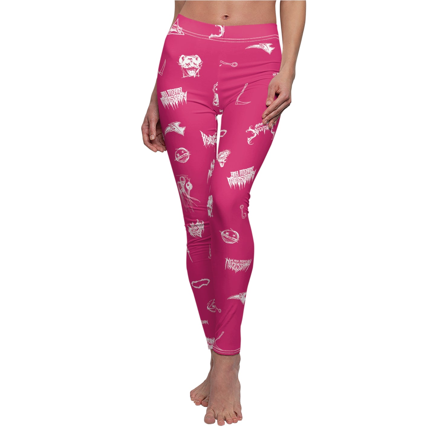 any means necessary shawn coss wingbats leggings fuchsia pose
