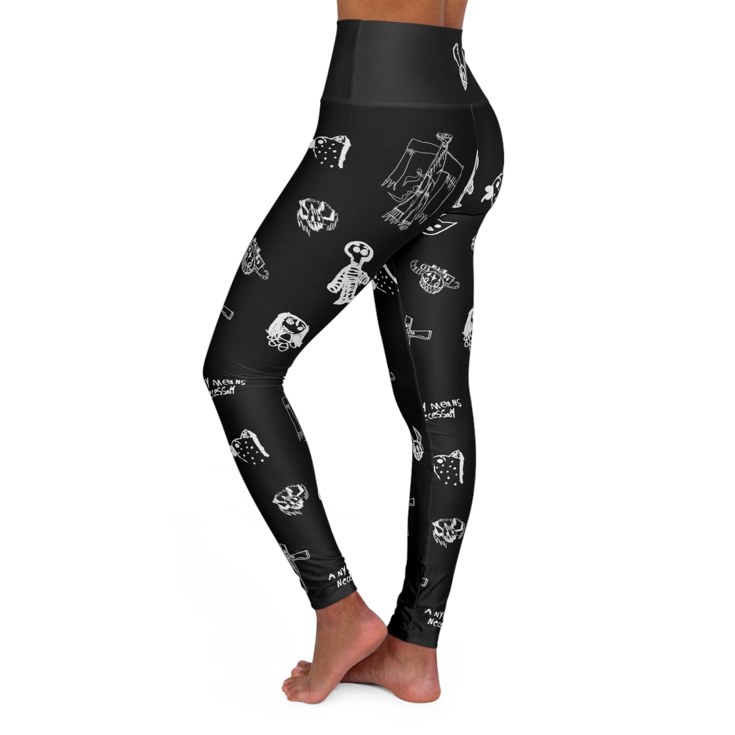 any means necessary shawn coss corrupted youth high waisted leggings side