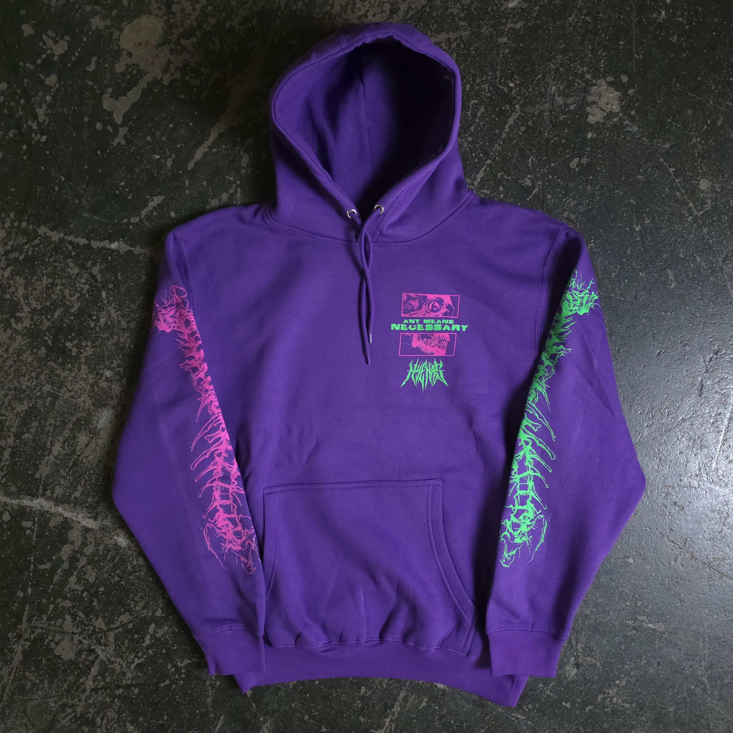 Are We Even Alive Pullover Hoodie Purple – Any Means Necessary