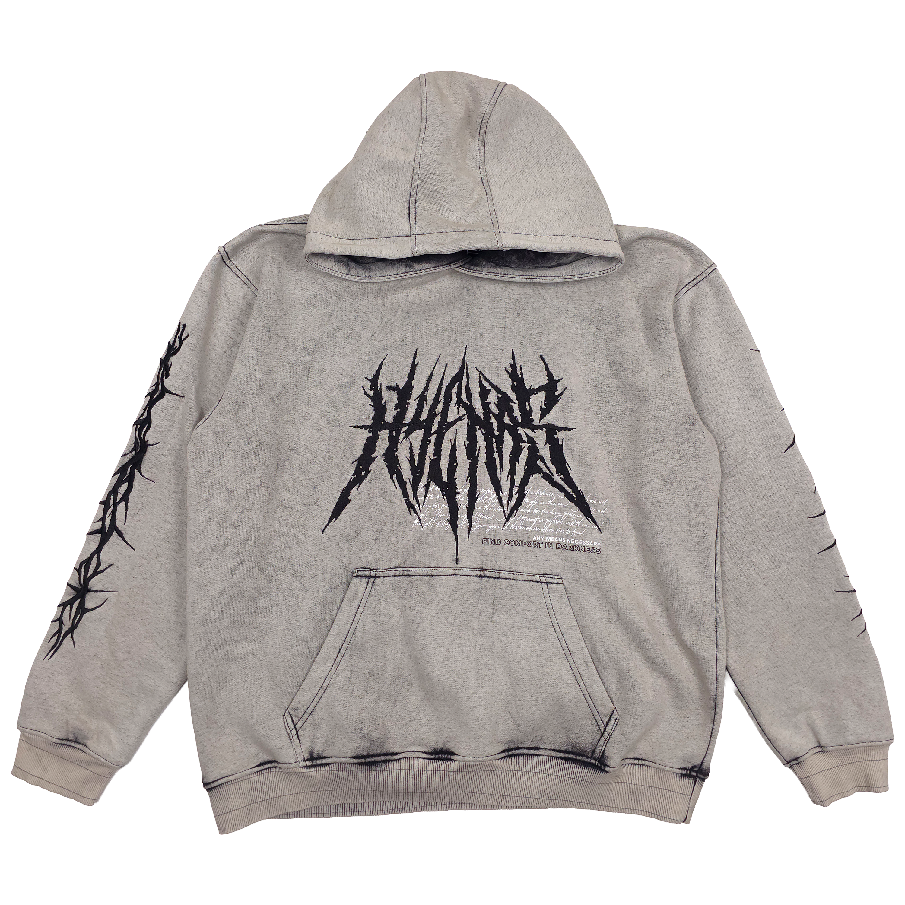 Bleached Fang Pullover Hoodie – Any Means Necessary Clothing