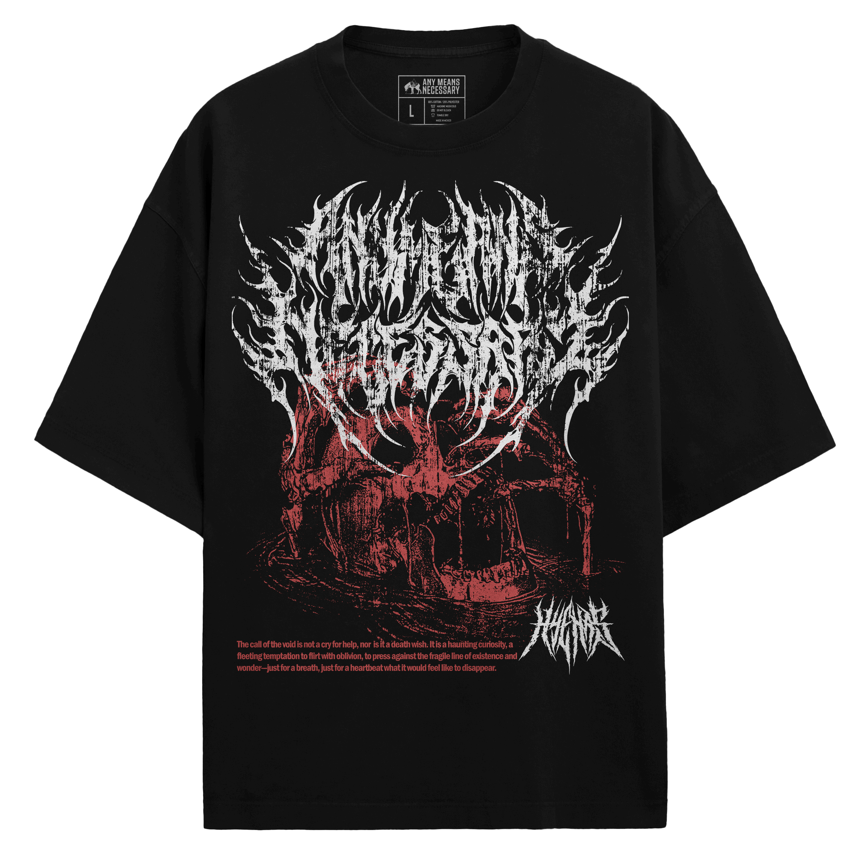 Call of the Void T-Shirt Black – Any Means Necessary Clothing