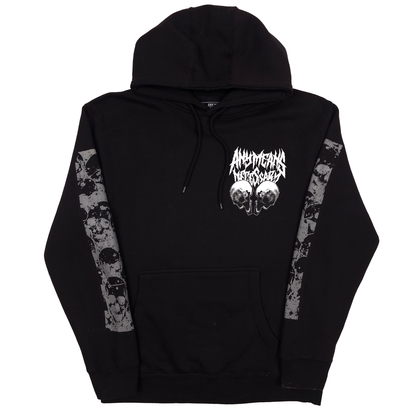 any means necessary shawn coss choke pullover hoodie black front