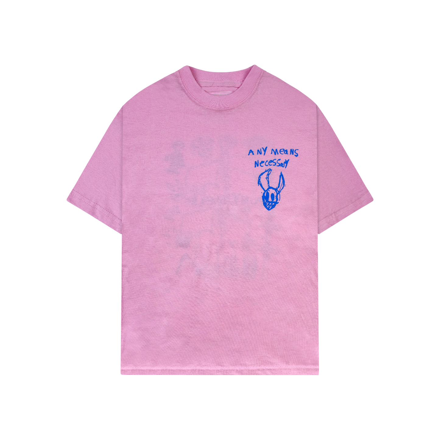 any means necessary shawn coss corrupted youth kids t shirt pink front