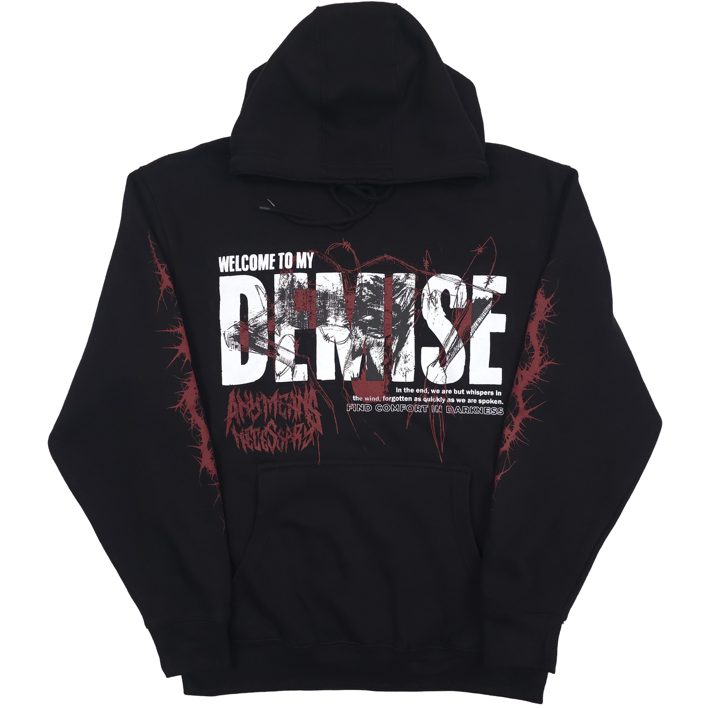 any means necessary shawn coss demise pullover hoodie black