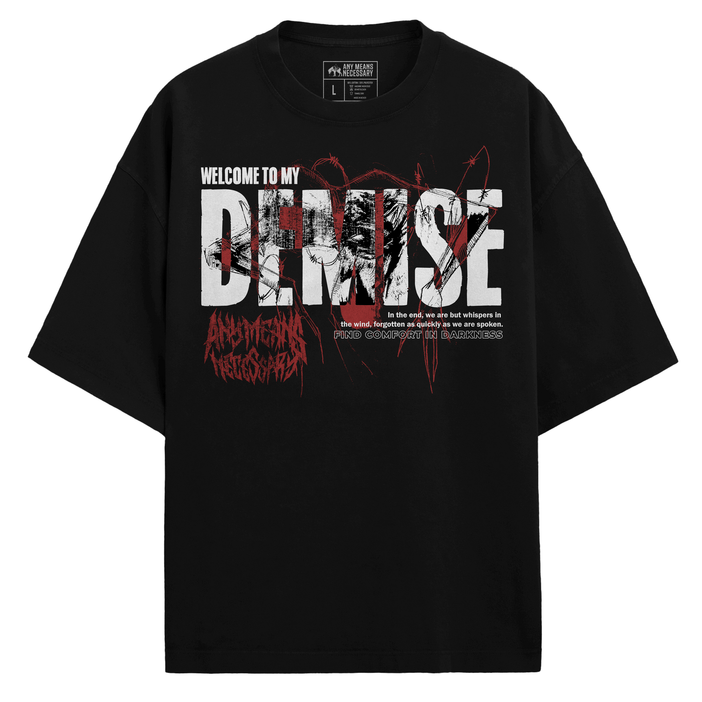 any means necessary shawn coss demise t shirt black