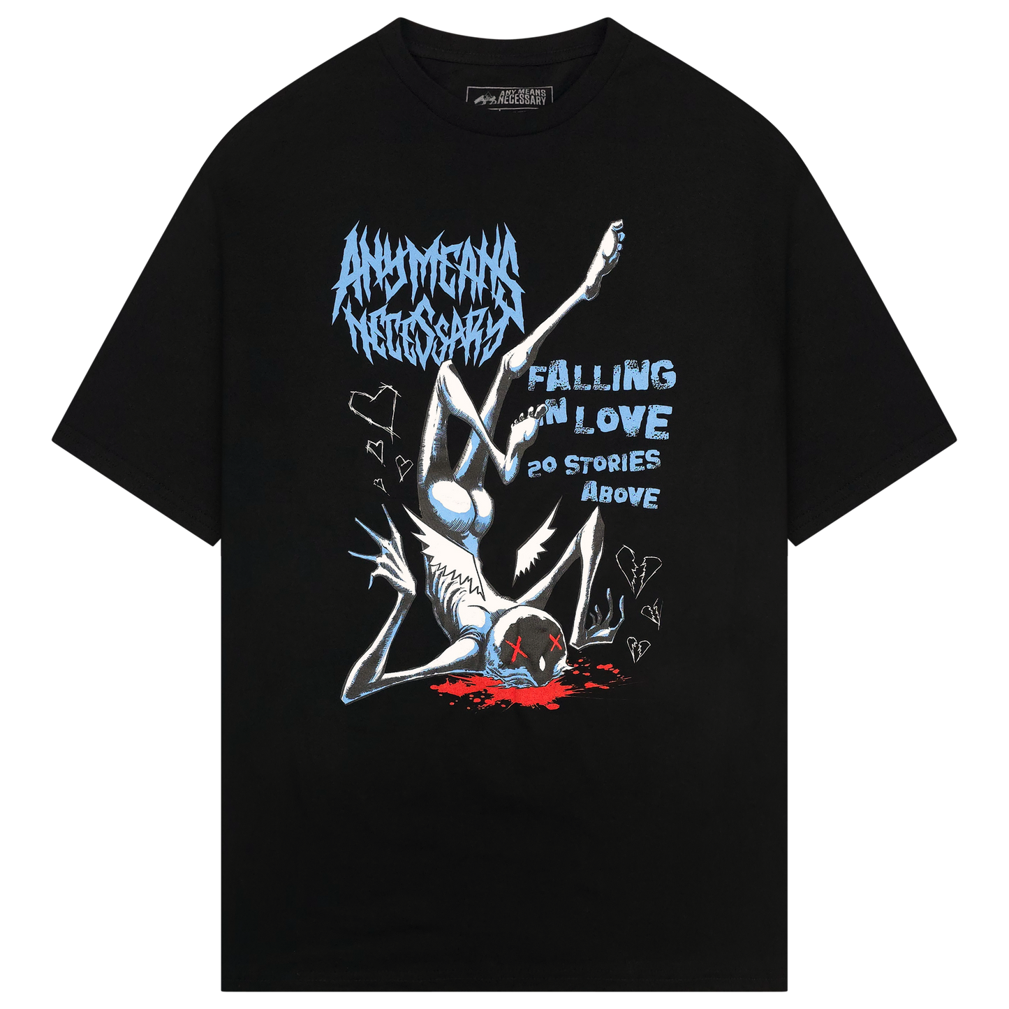 any means necessary shawn coss falling in love t shirt black