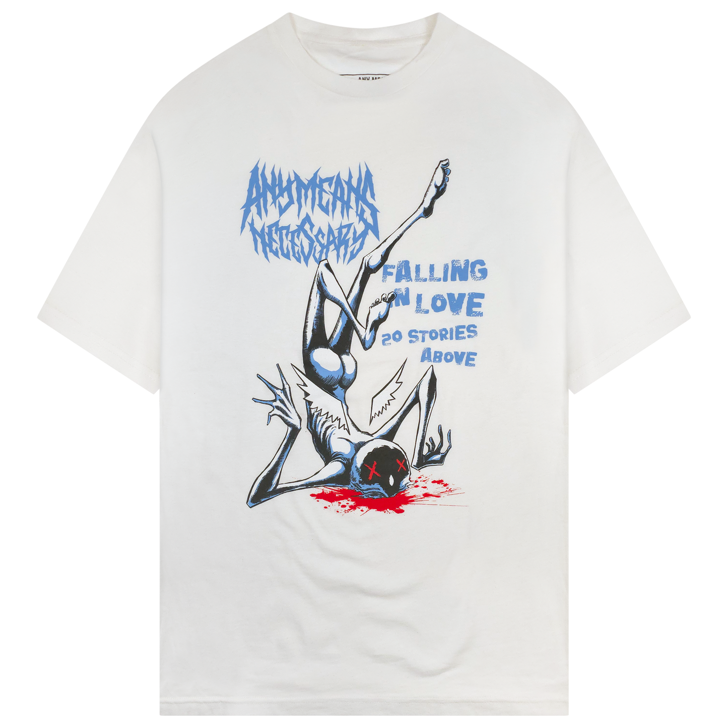 any means necessary shawn coss falling in love t shirt white