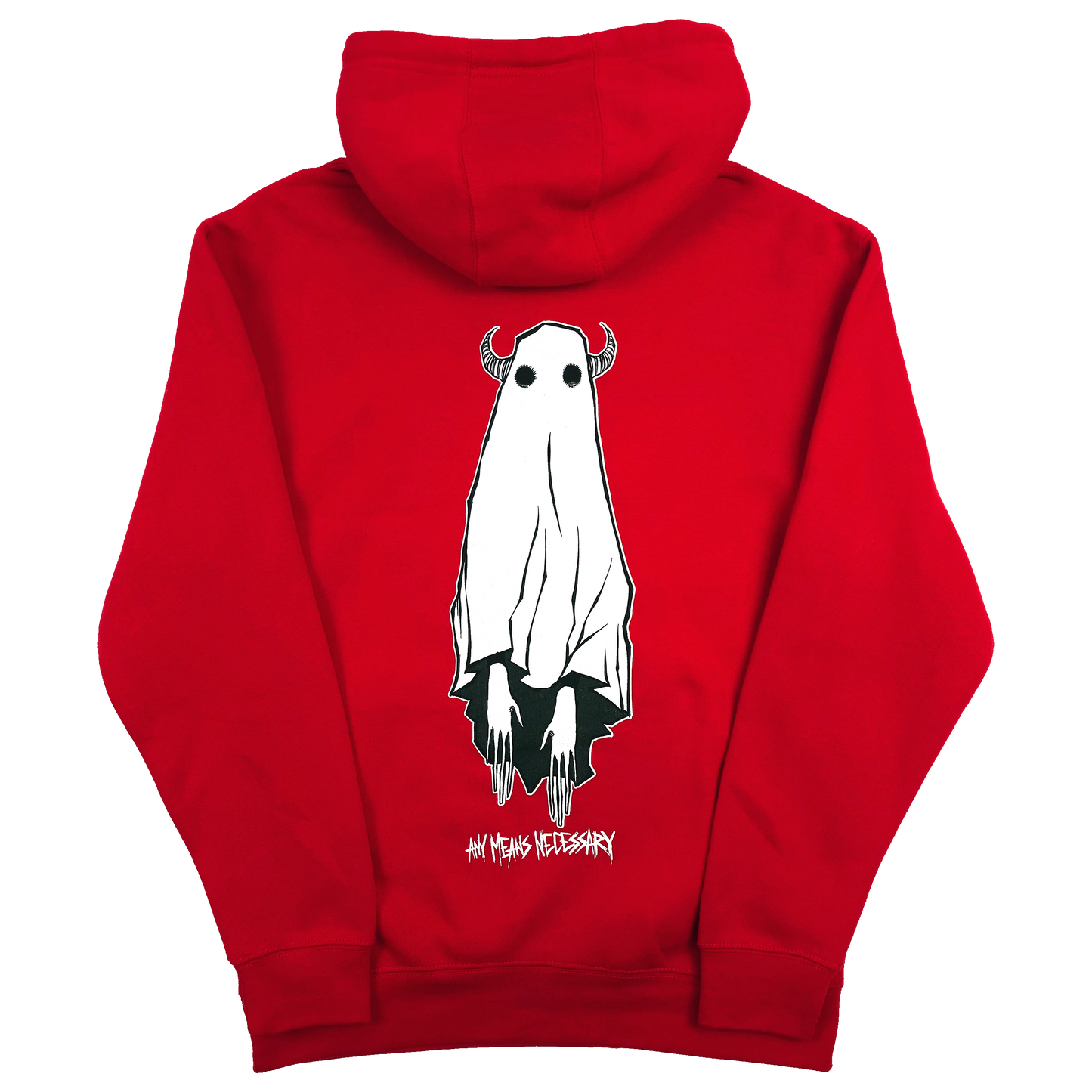 any means necessary shawn coss let me be the ghost that haunts you ghost boy t shirt red back