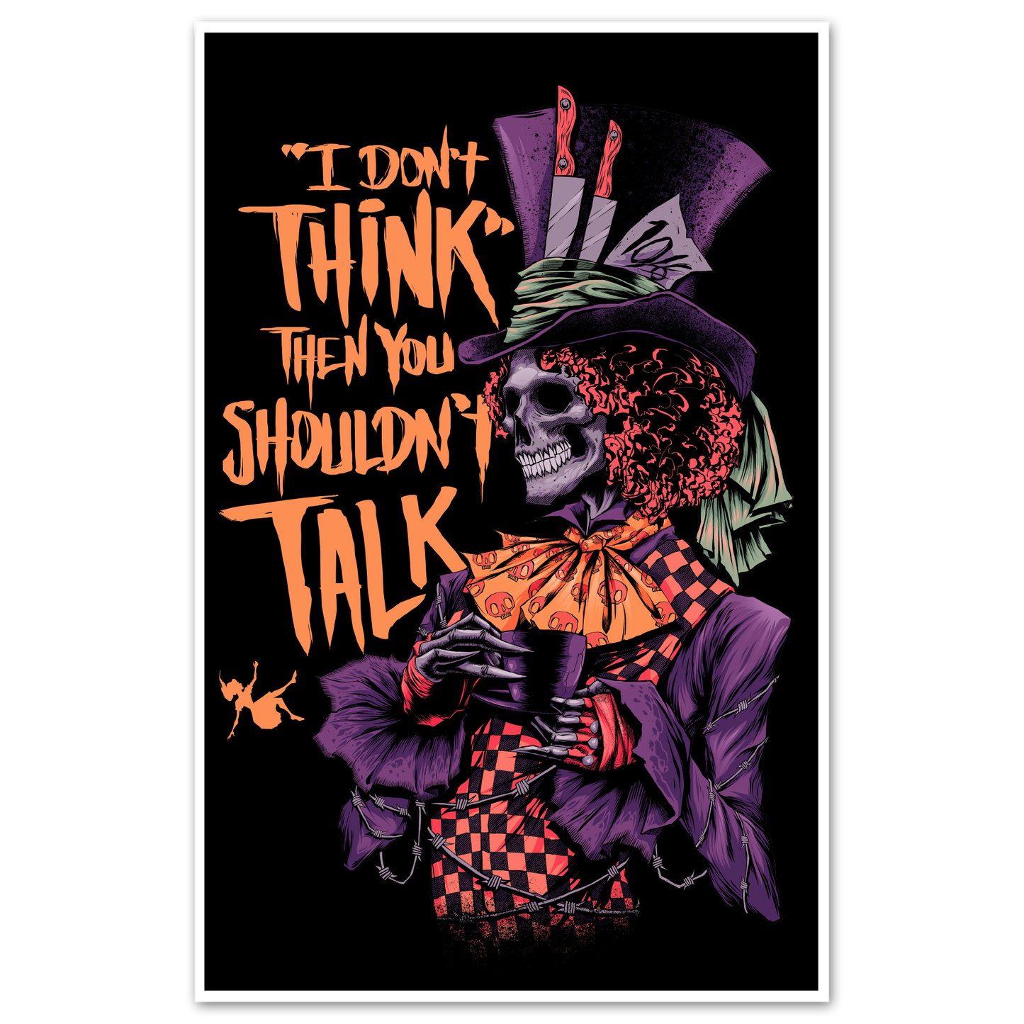 any means necessary shawn coss mad hatter alice in wonderland 11x17 print poster