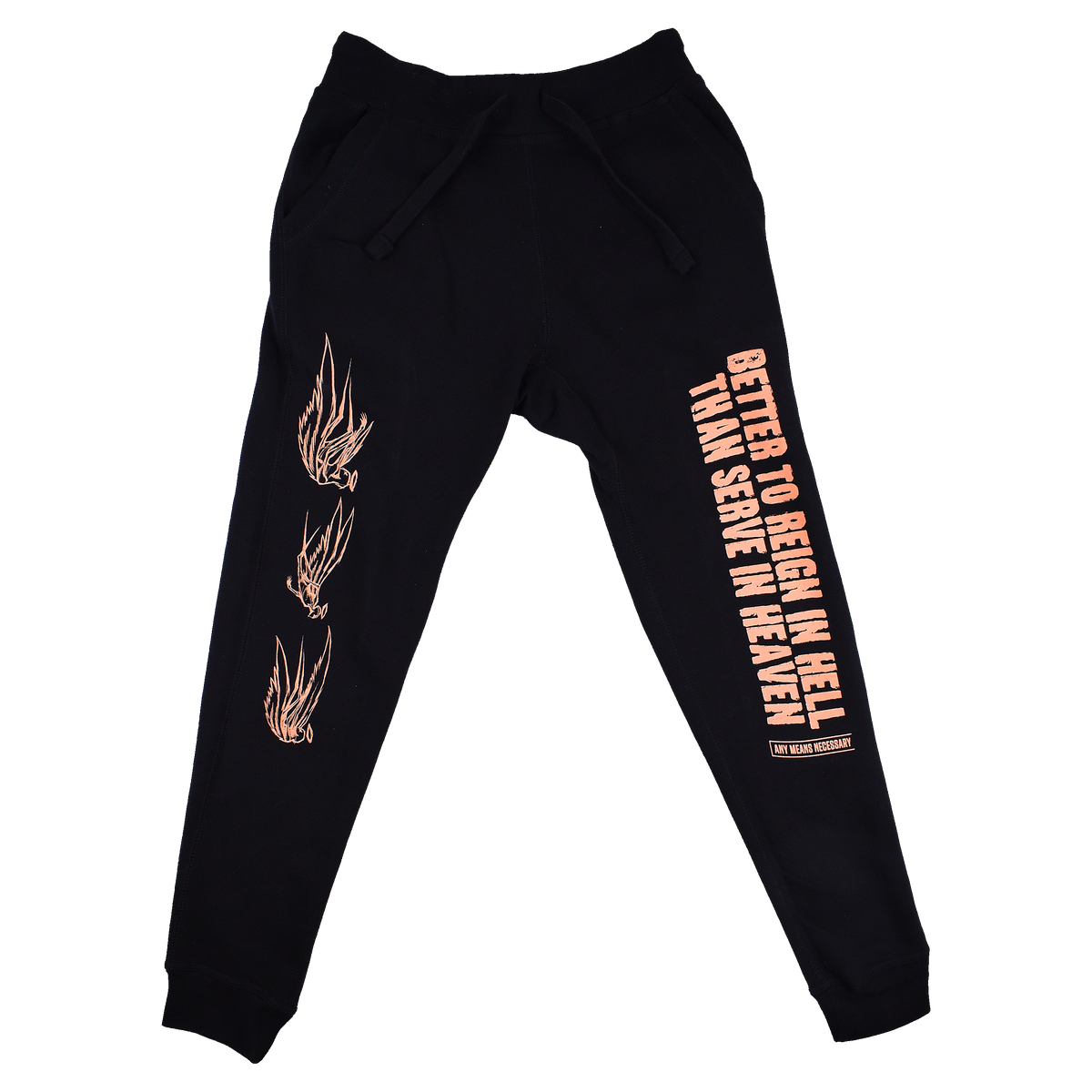 Hel Joggers Black Any Means Necessary Clothing