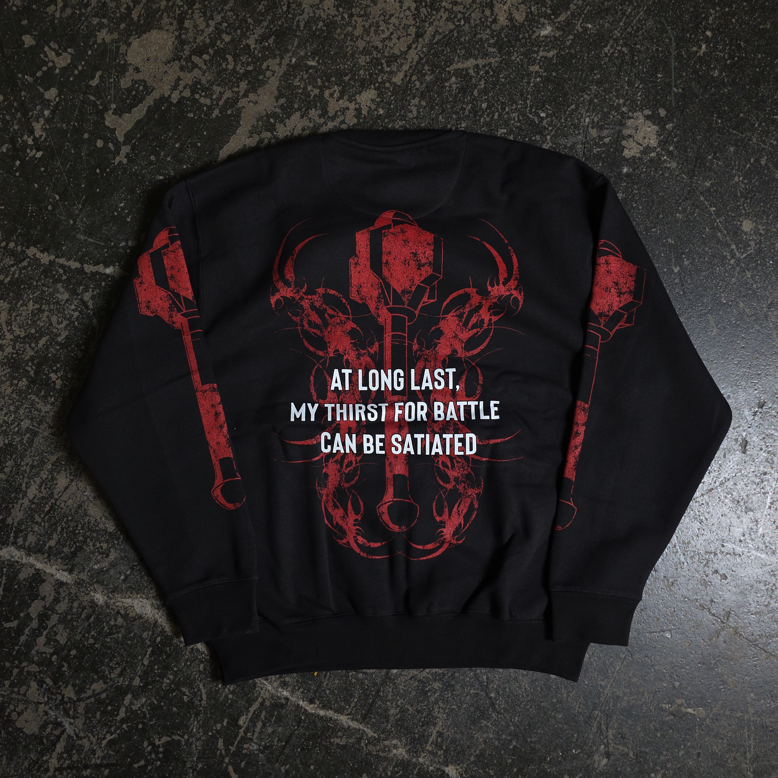 Thirst For Battle Crewneck Sweatshirt – Any Means Necessary Clothing