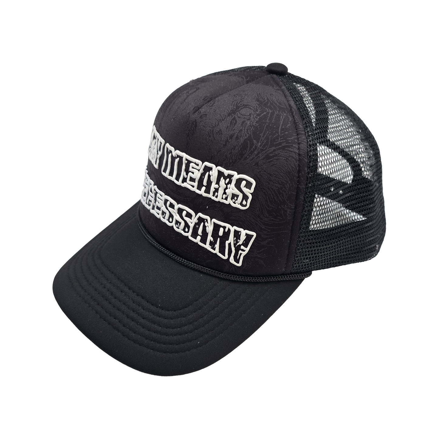 any means necessary shawn coss savage mesh foam trucker hat black side