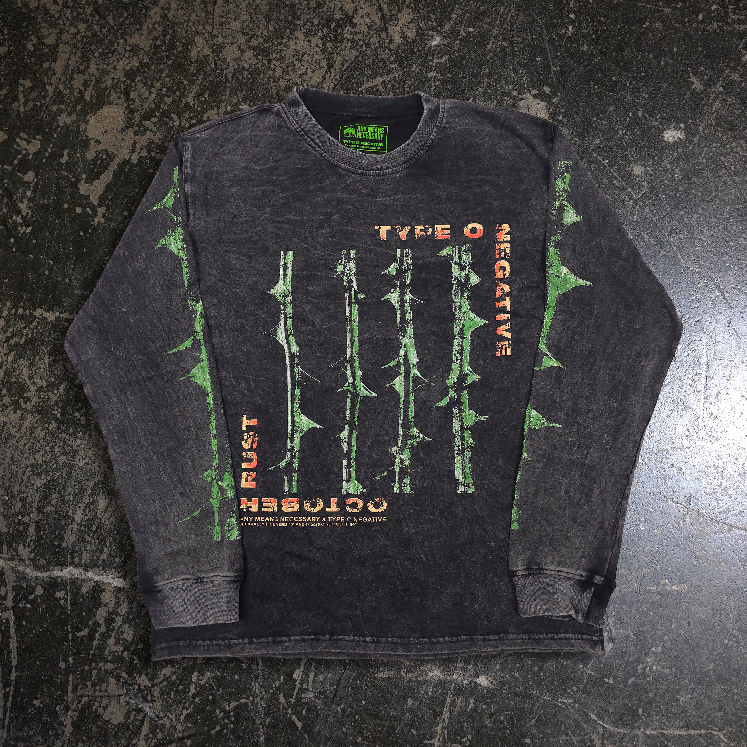October Rust Long Sleeve T-Shirt Vintage – Any Means Necessary