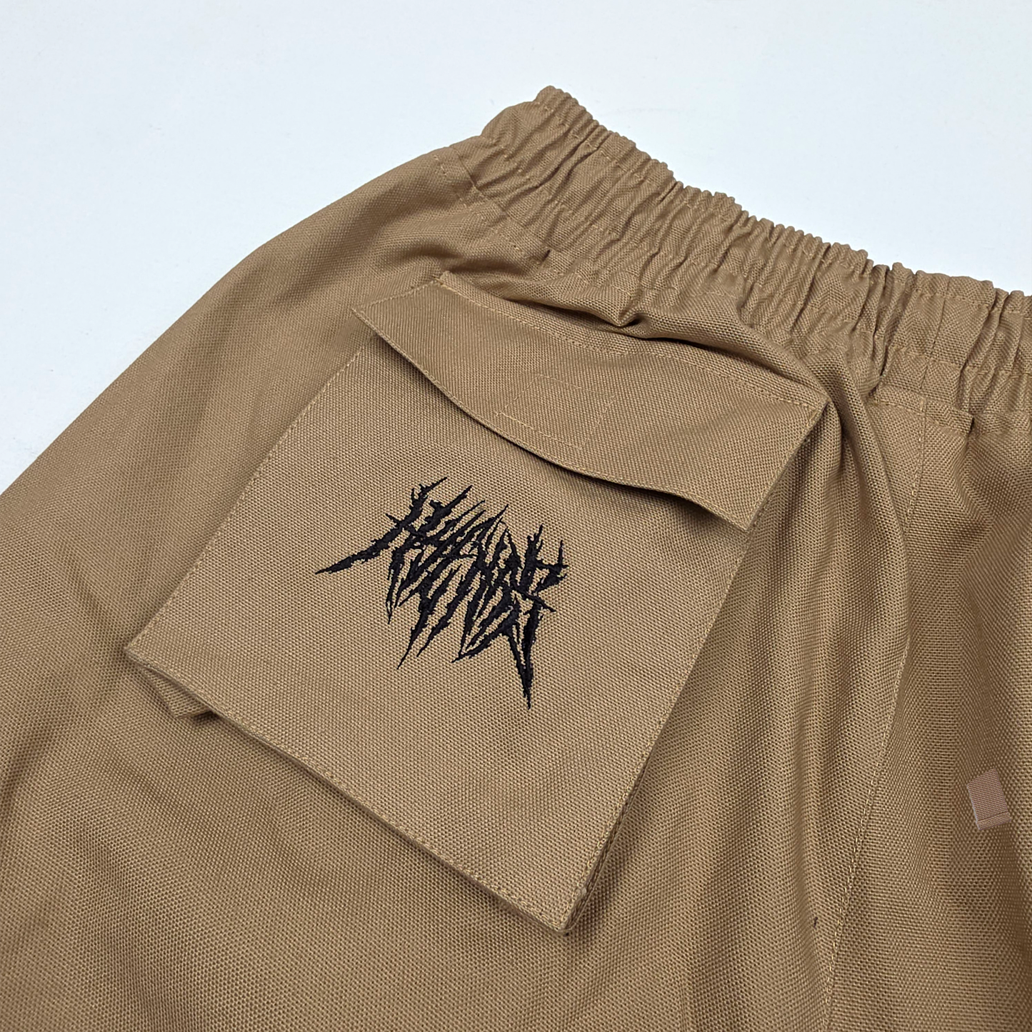 any means necessary shawn coss pack tactics cargo shorts tan up close back