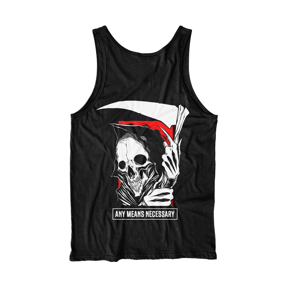 any means necessary shawn coss reaper tank top black back
