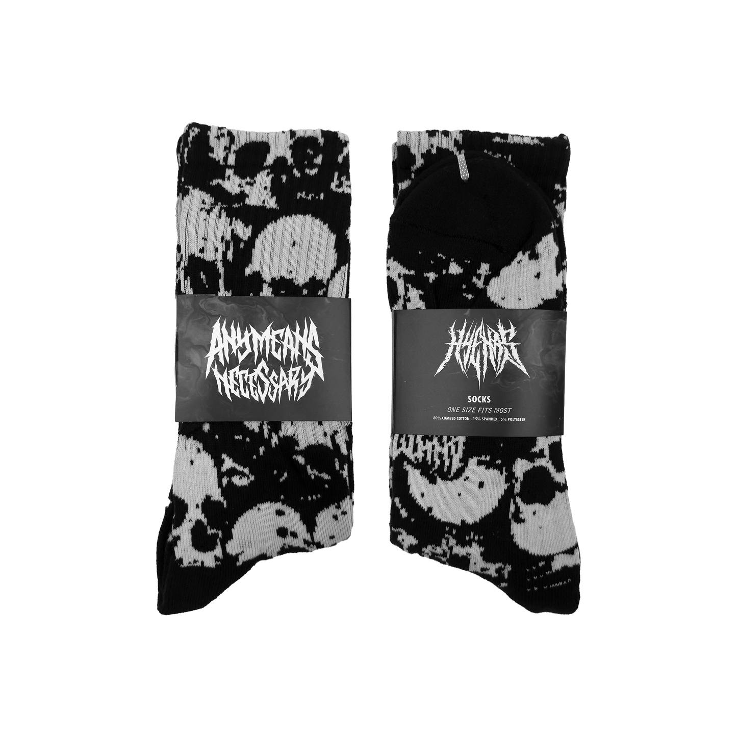 any means necessary shawn coss skull pile socks folded