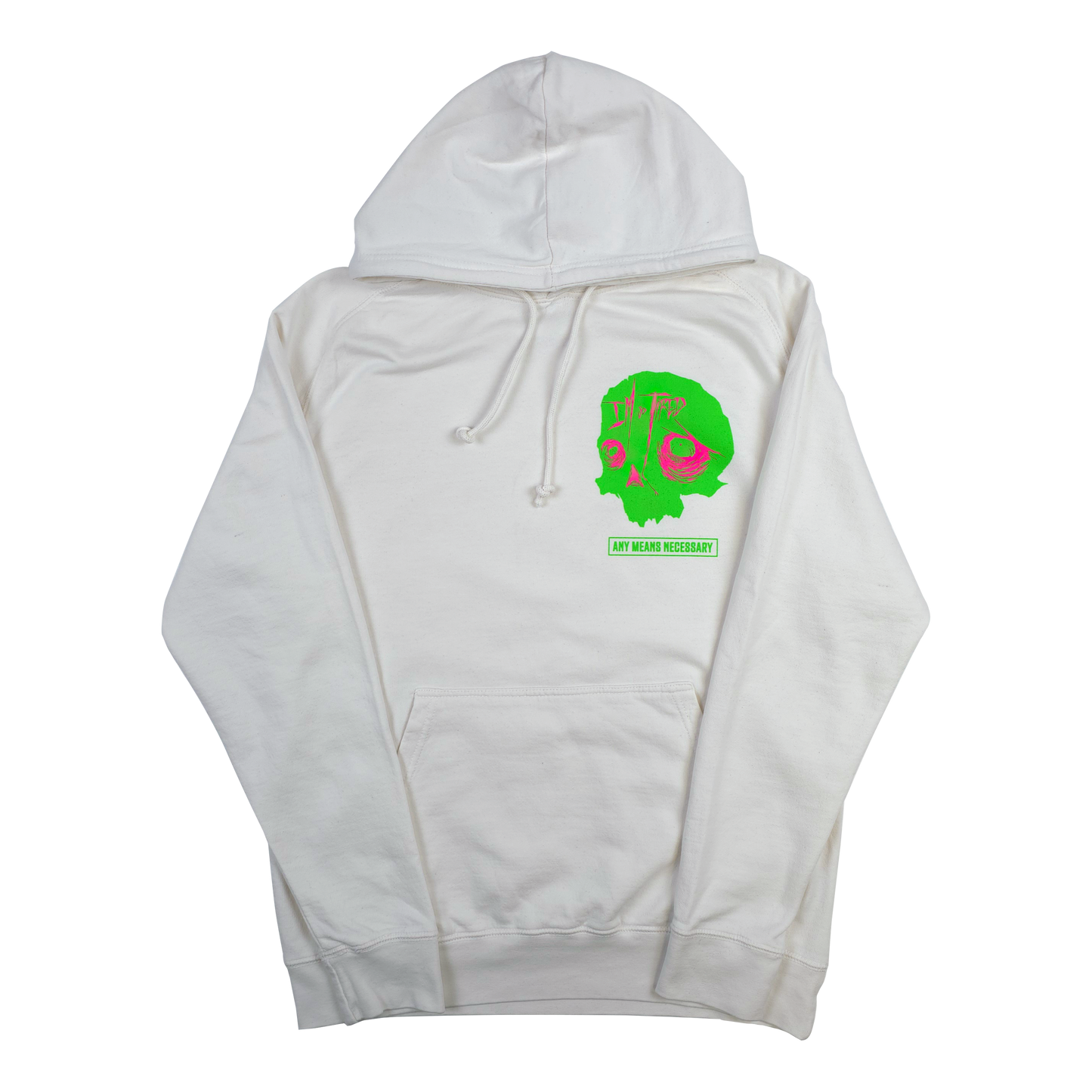 any means necessary shawn coss so tired pullover hoodie vintage white