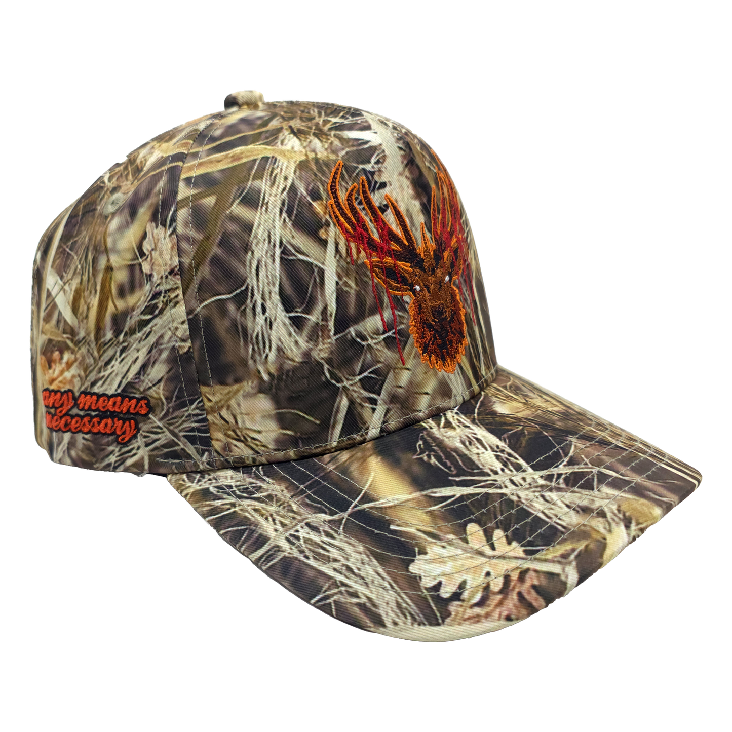 any means necessary shawn coss trophy deer hat camo side