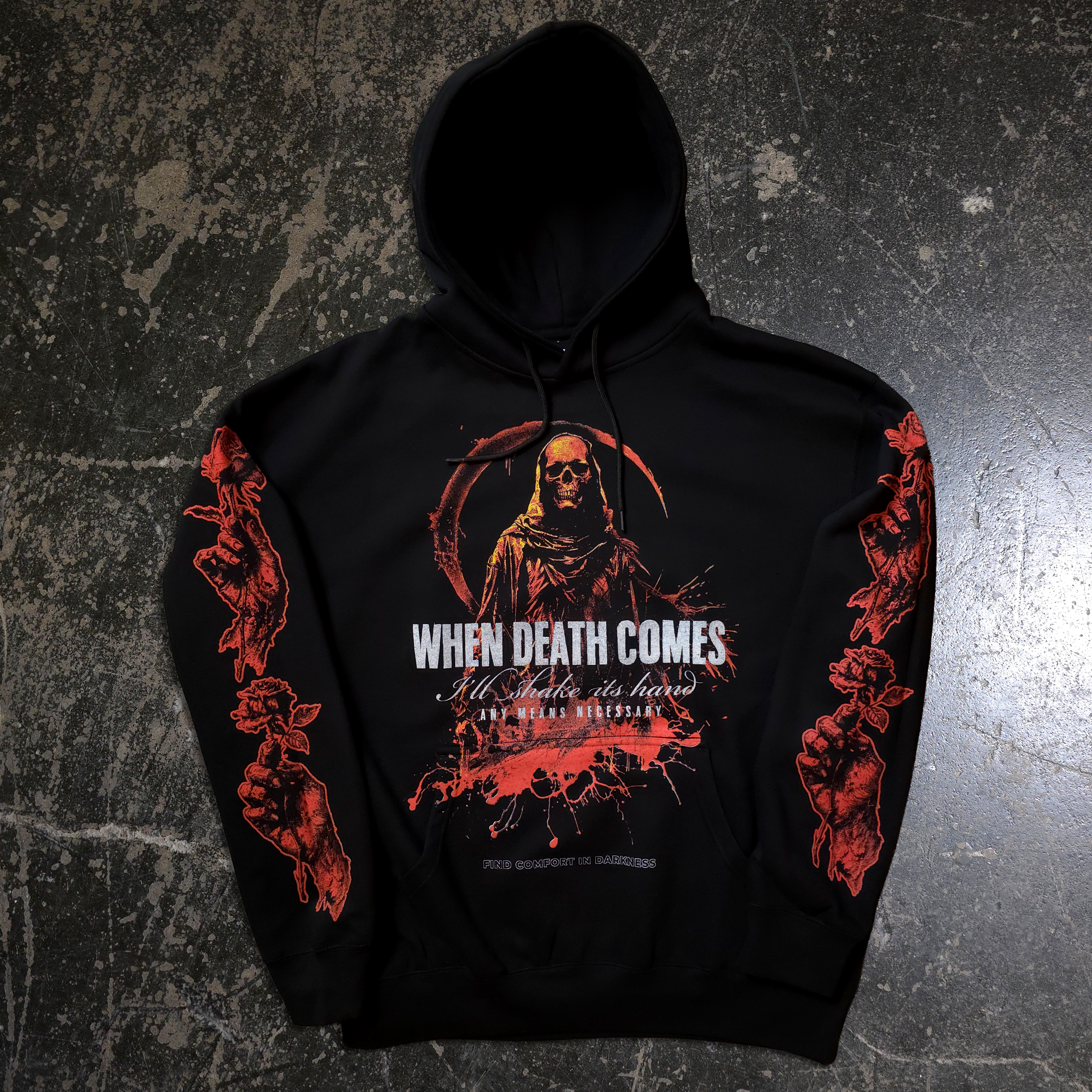 When Death Comes Pullover Hoodie – Any Means Necessary Clothing