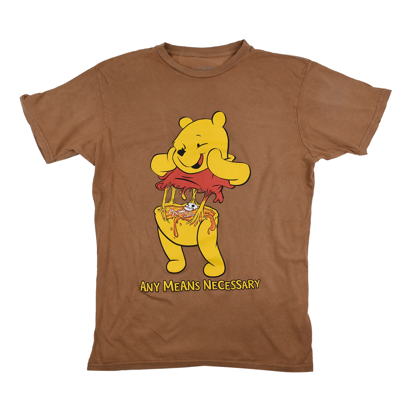 any means necessary shawn coss winnie consume winnie the pooh t shirt vintage brown