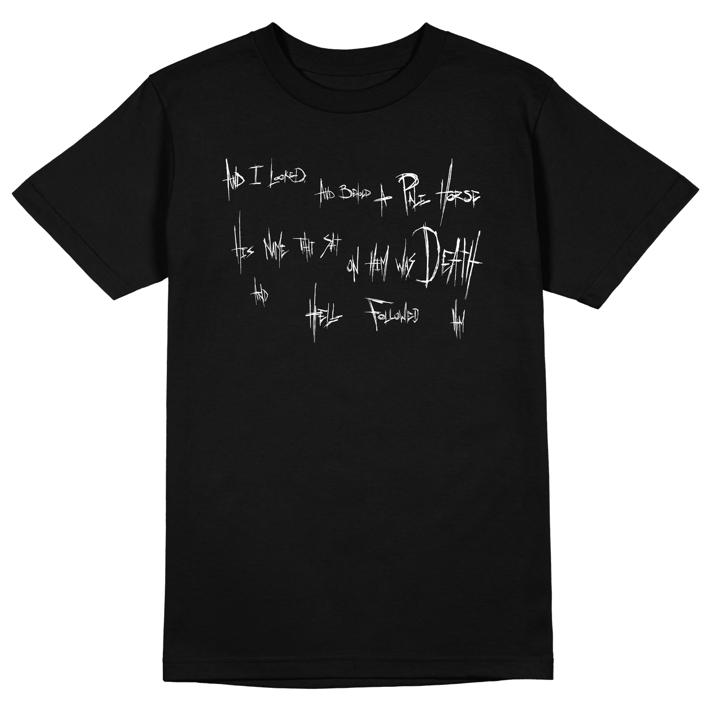 any means necessary shawn coss 4 horsemen pestilence famine war death t shirt black front