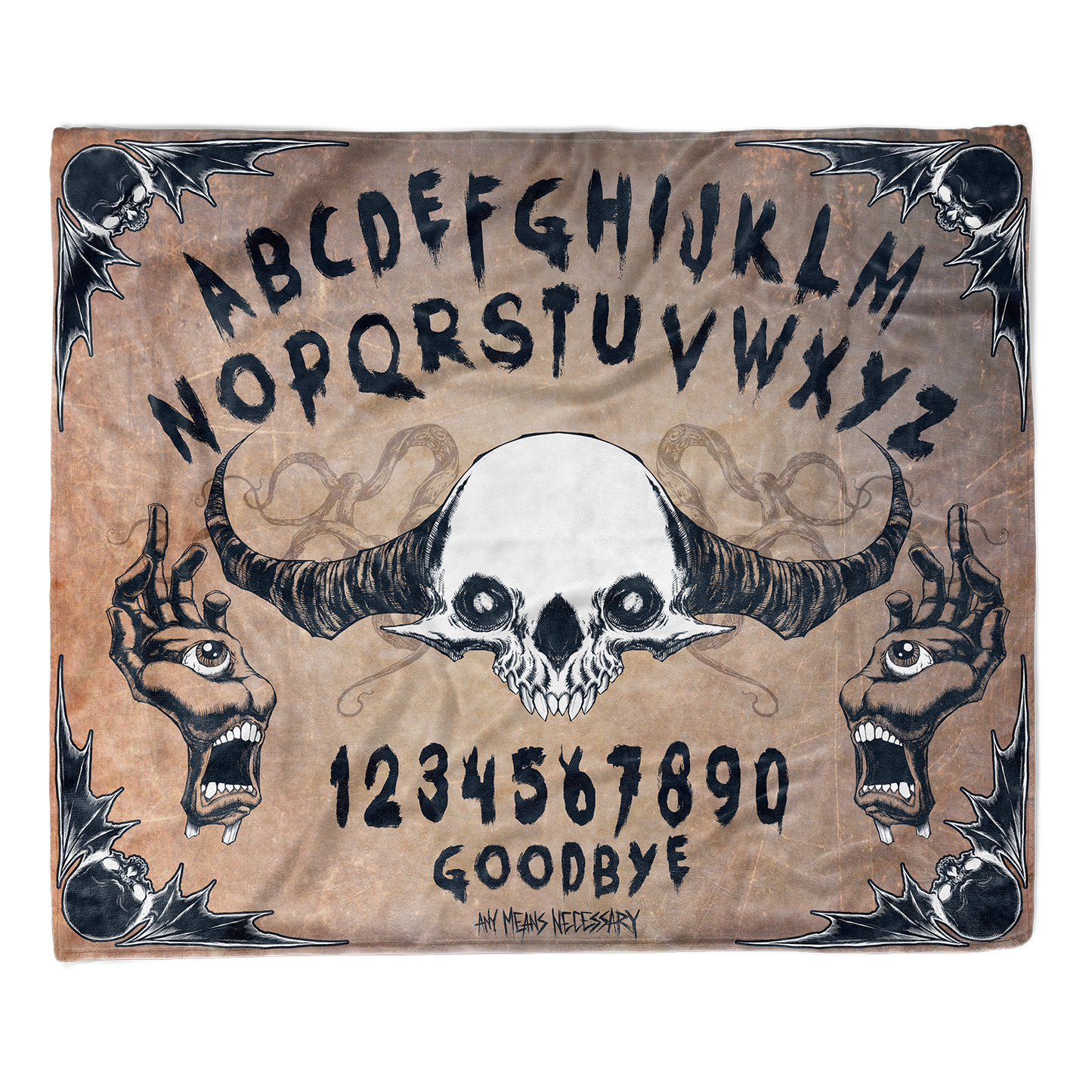 any means necessary shawn coss Ouija board fleece throw blanket