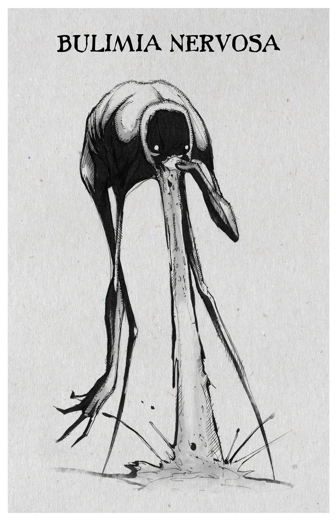 any means necessary inktober illness poster print bulimia nervosa
