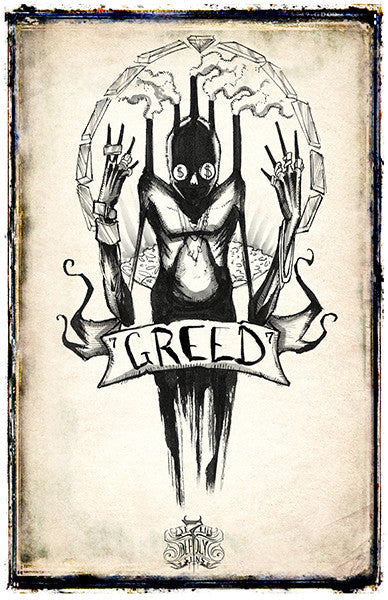 any means necessary se7en seven deadly sins prints greed