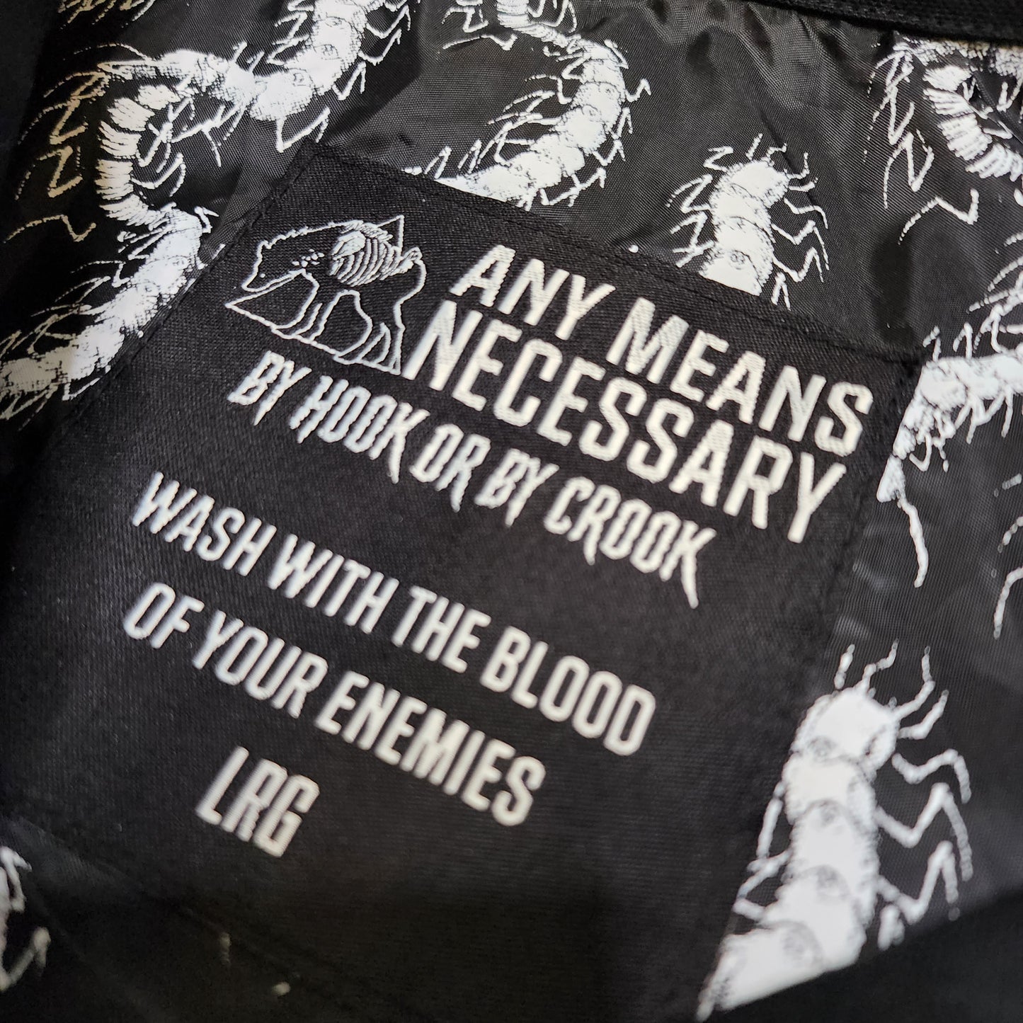 any means necessary shawn coss hyena centipede mechanic jacket