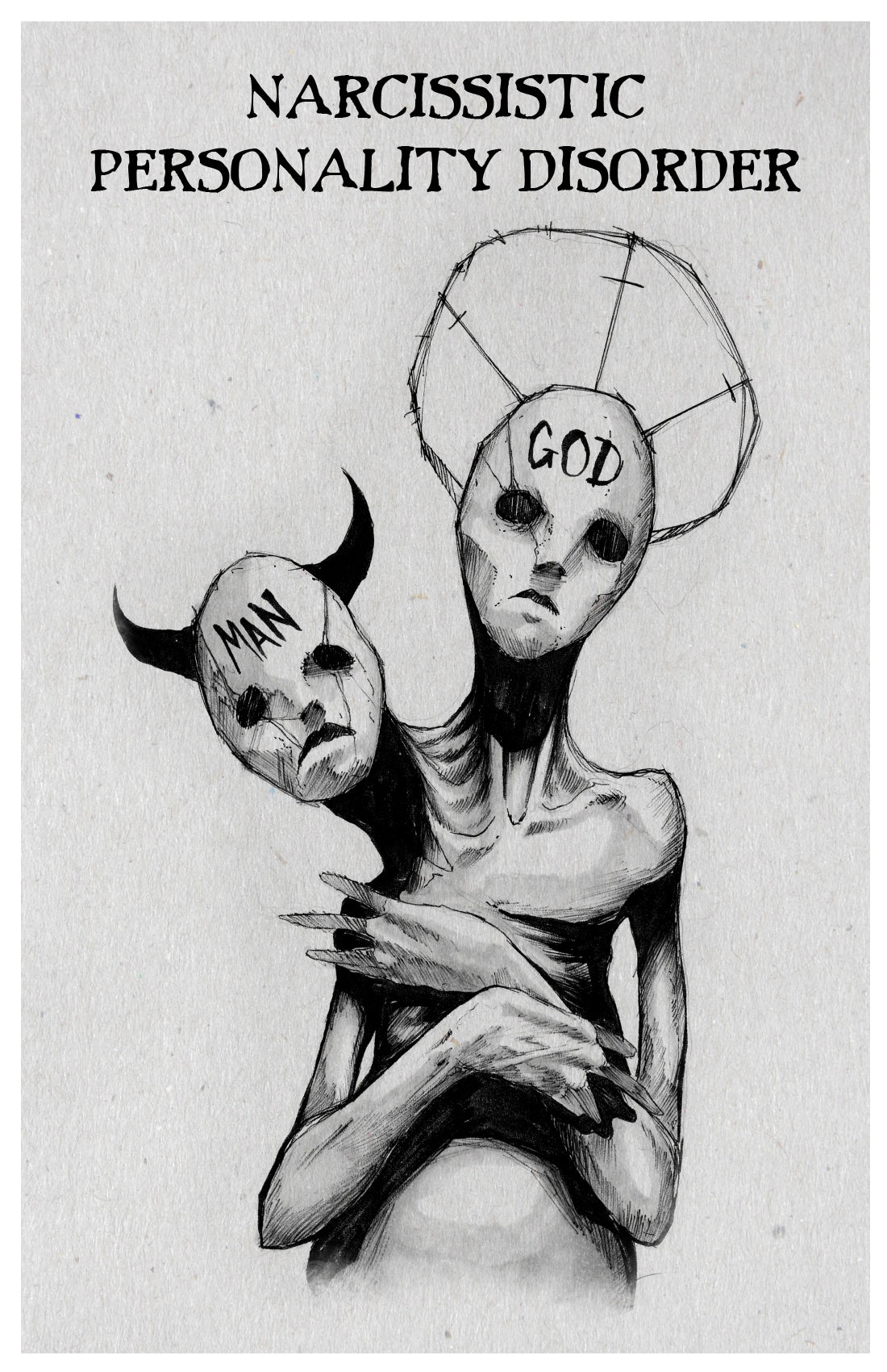 any means necessary inktober illness poster print narcissistic personality disorder