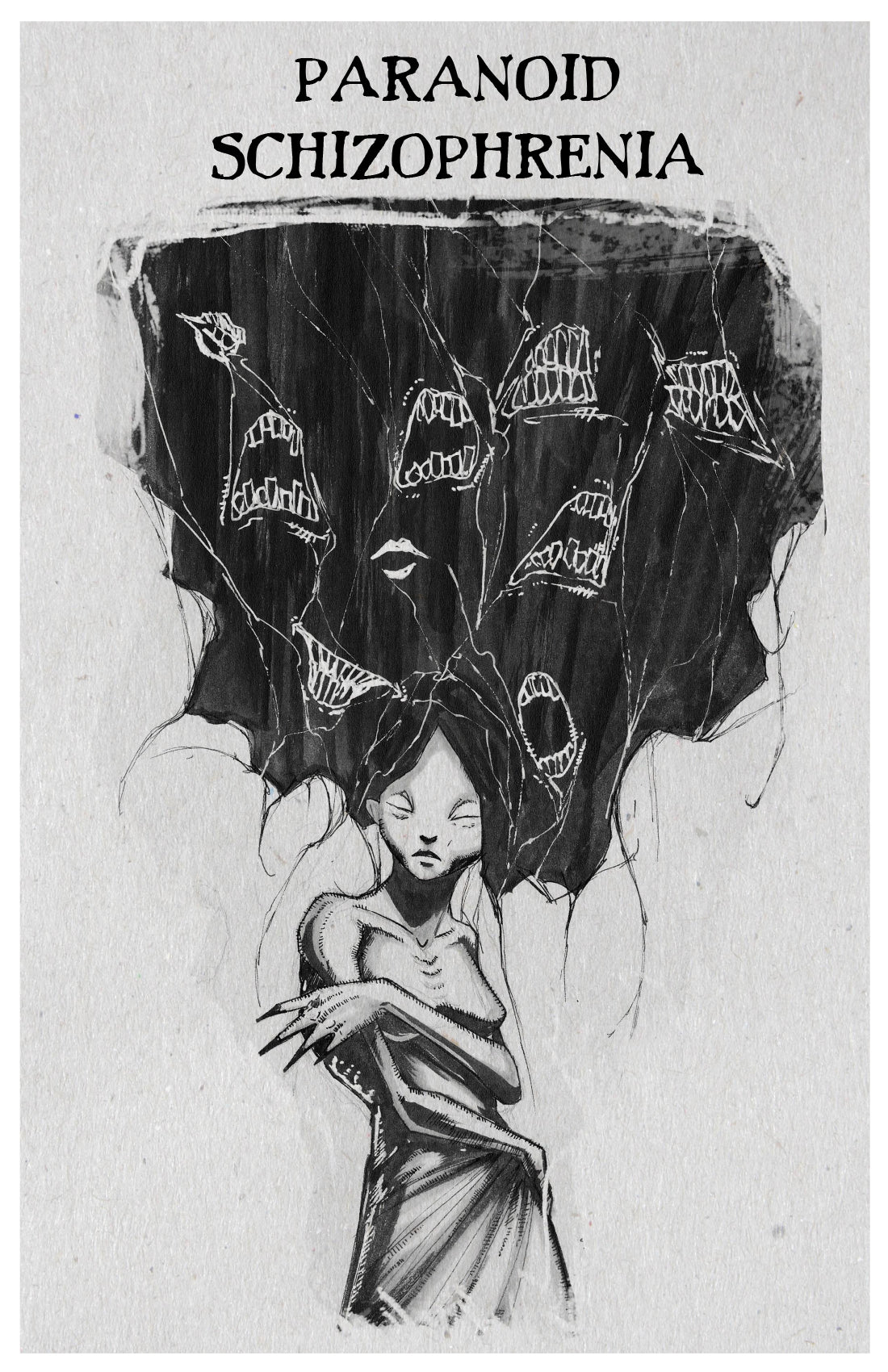 any means necessary inktober illness poster print paranoid schizophrenia