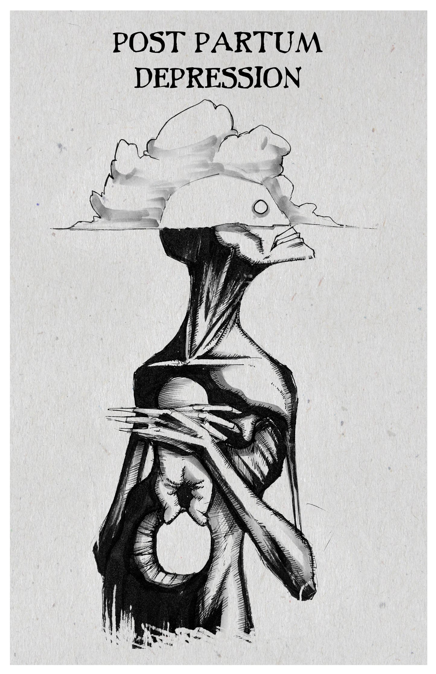 any means necessary inktober illness poster print post partum depression