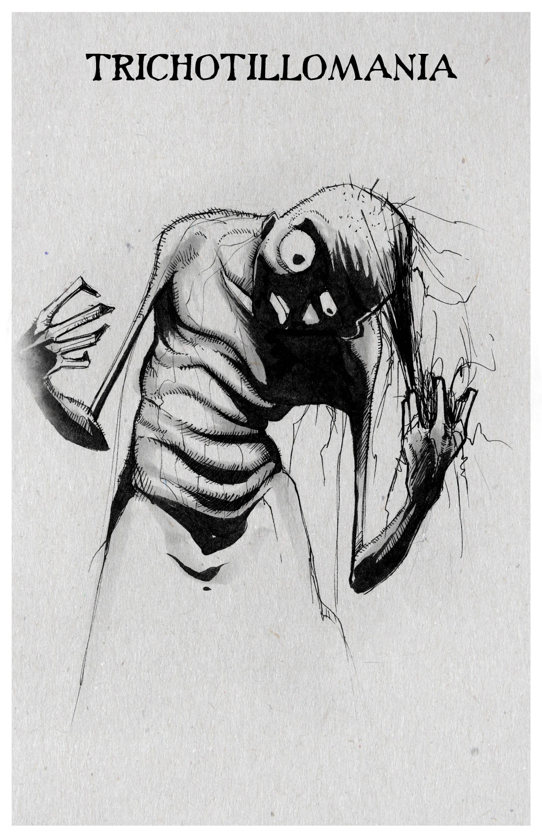 any means necessary inktober illness poster print trichotillomania
