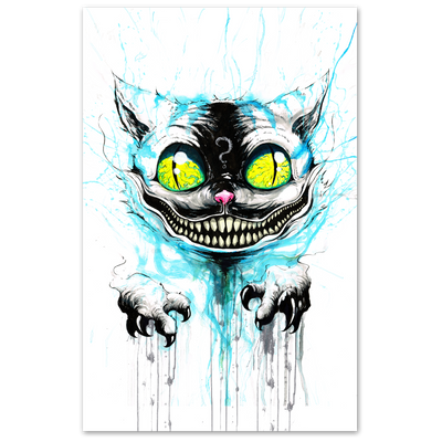 any means necessary were all mad here cheshire cat poster print