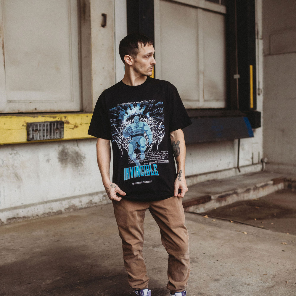 
                      
                        any means necessary shawn coss invincible arrival t shirt black lifestyle
                      
                    