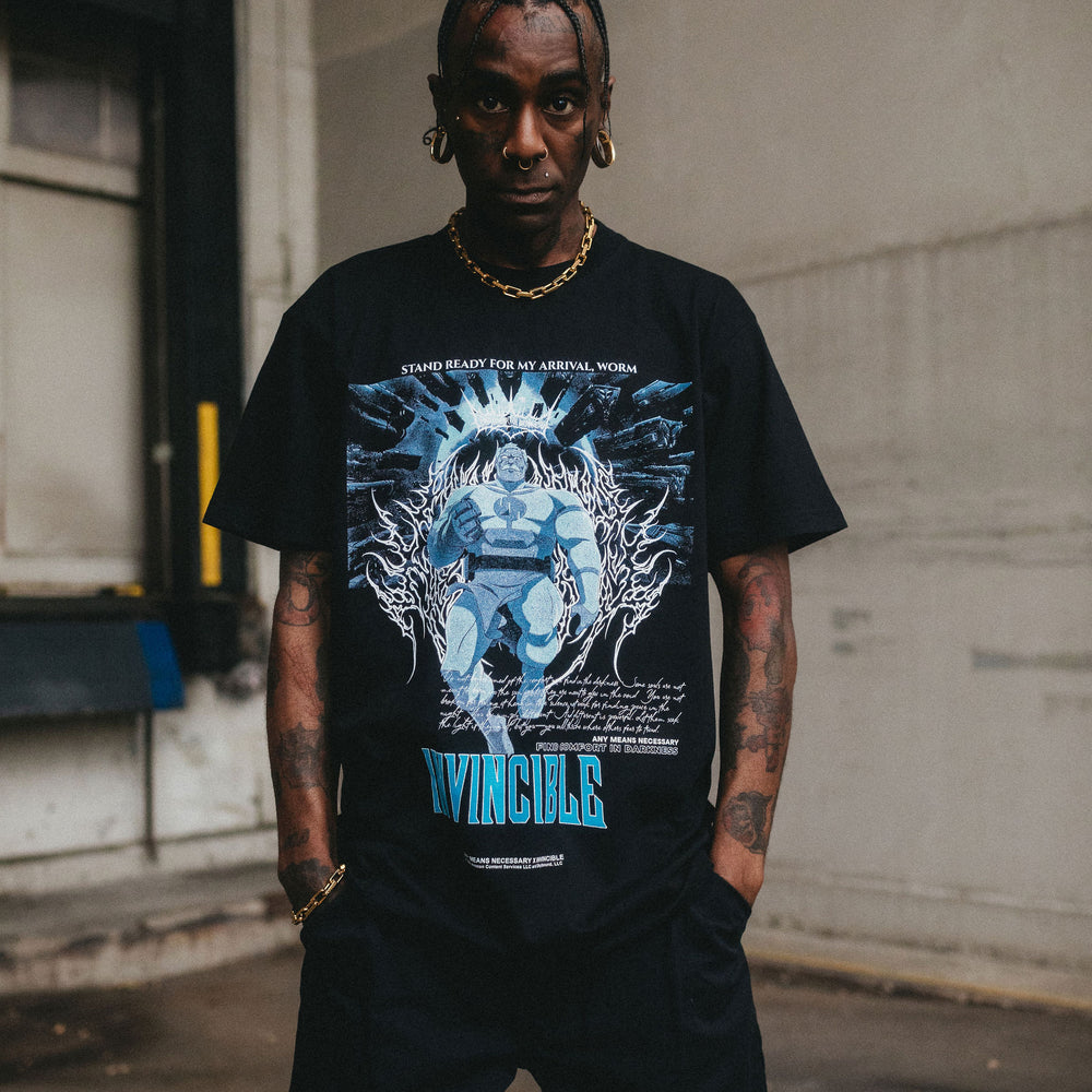 
                      
                        any means necessary shawn coss invincible arrival t shirt black lifestyle
                      
                    