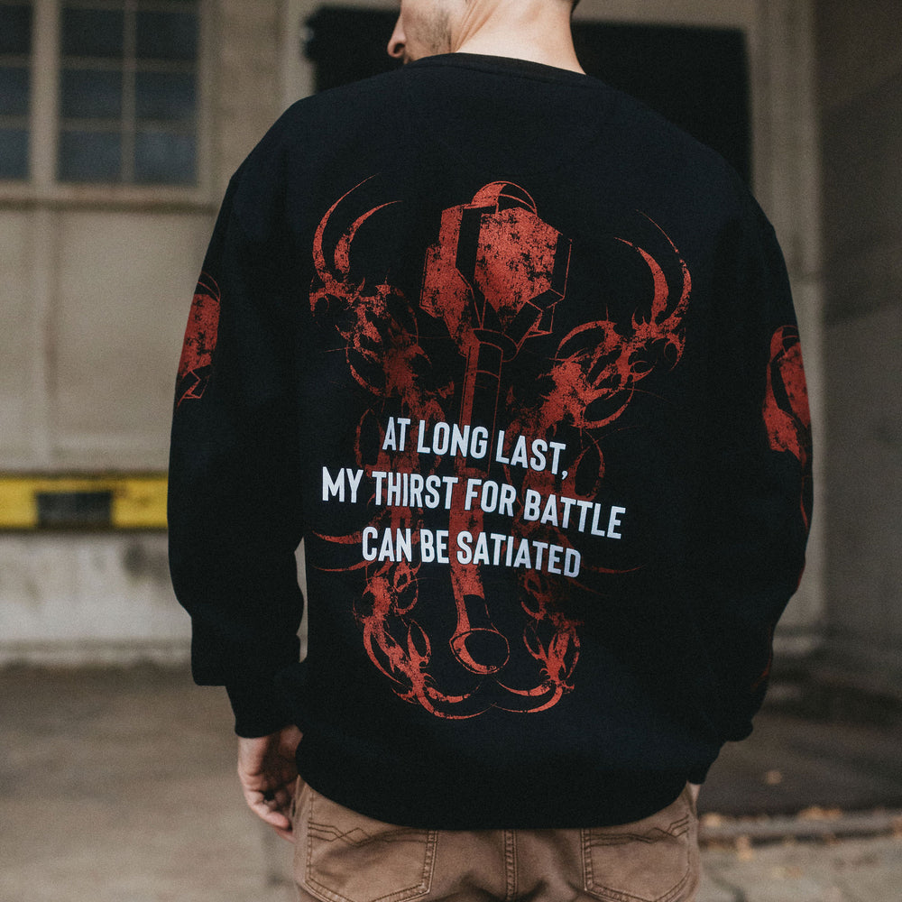 
                      
                        any means necessary shawn coss invincible battle beast thirst for battle crewneck sweatshirt black lifestyle back
                      
                    