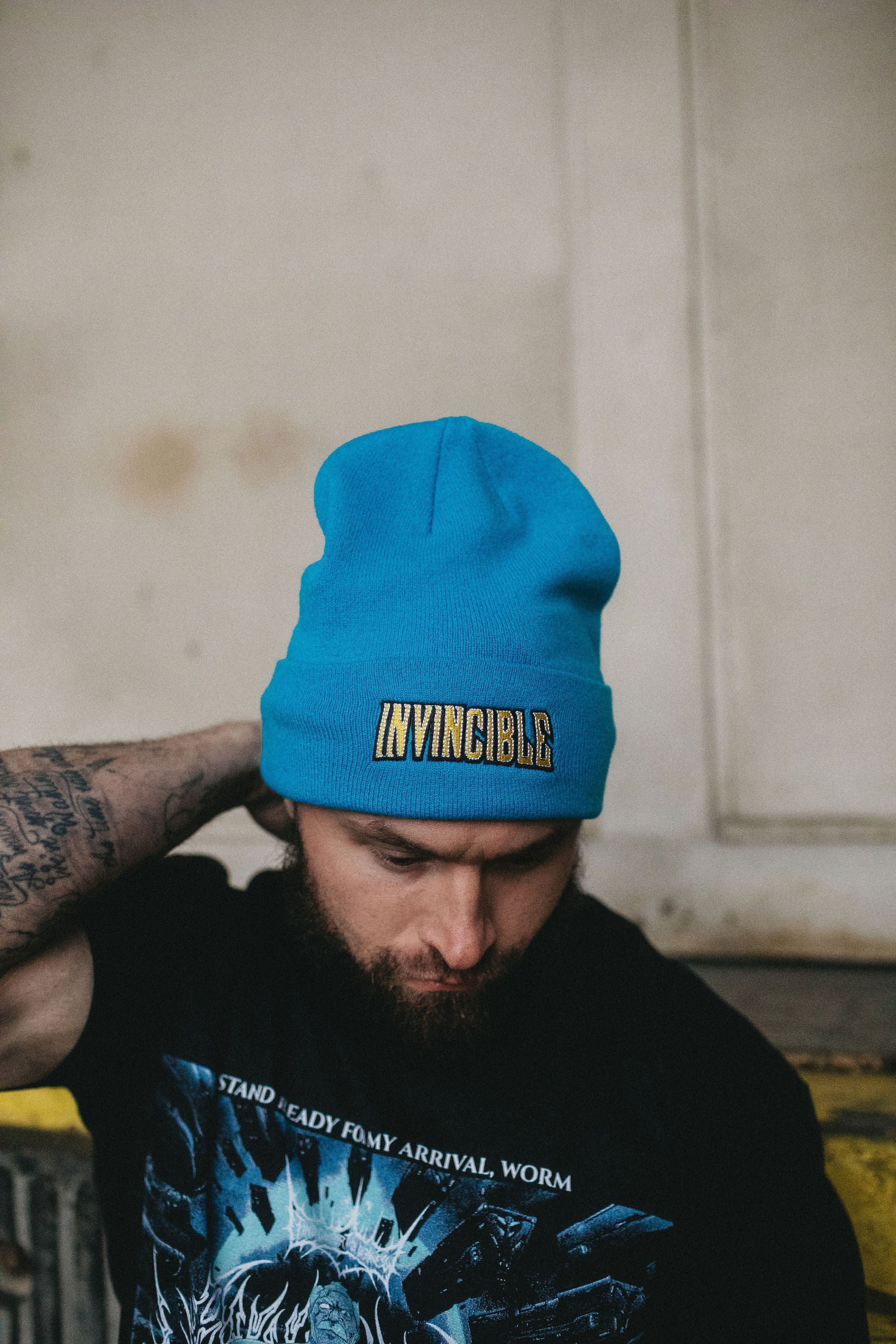 Invincible Beanie Blue – Any Means Necessary Clothing