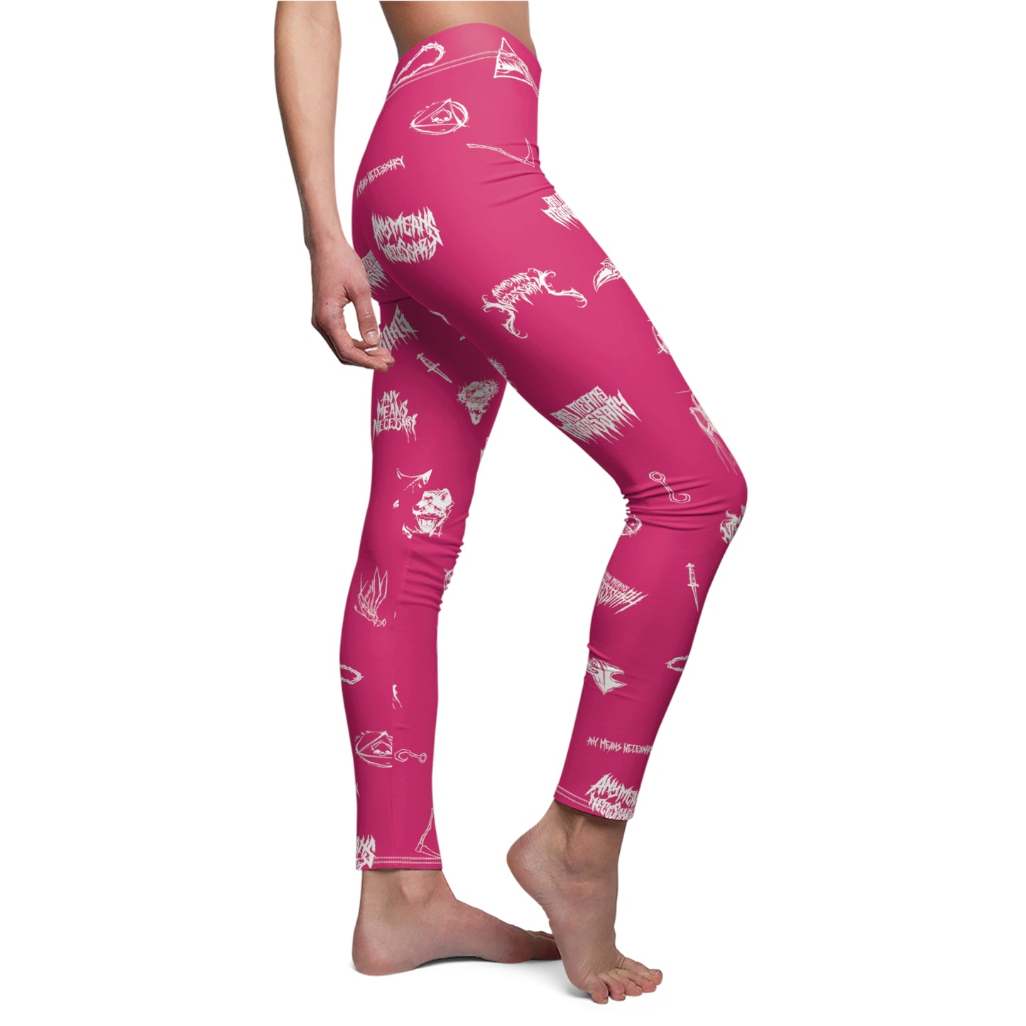 
                  
                    any means necessary shawn coss wingbats leggings fuchsia side pose
                  
                