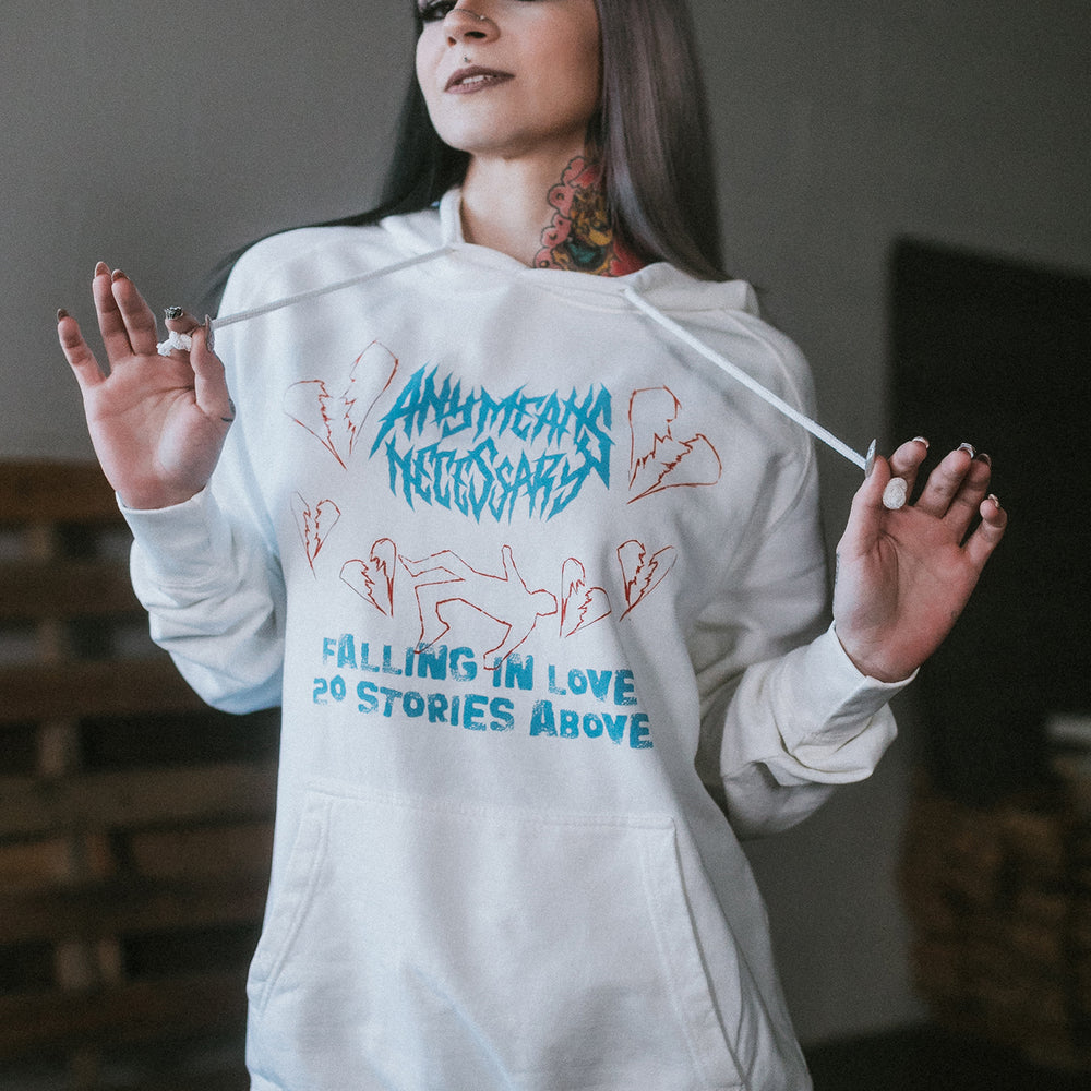 Falling in Love Pullover Hoodie Vintage White