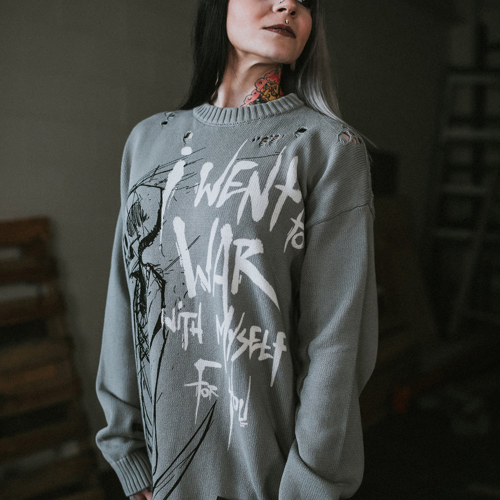 War with Myself Knit Sweater