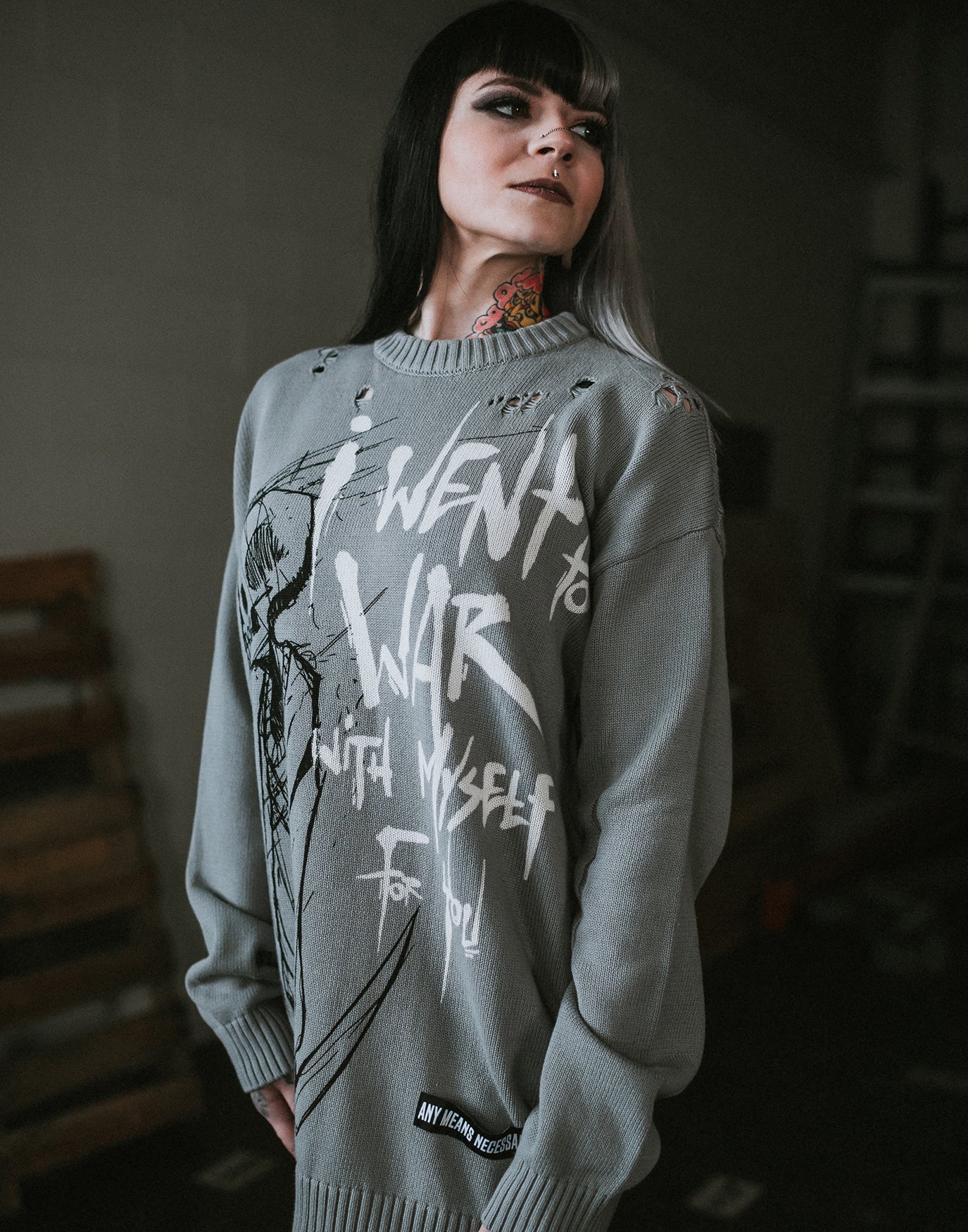 War with Myself Knit Sweater