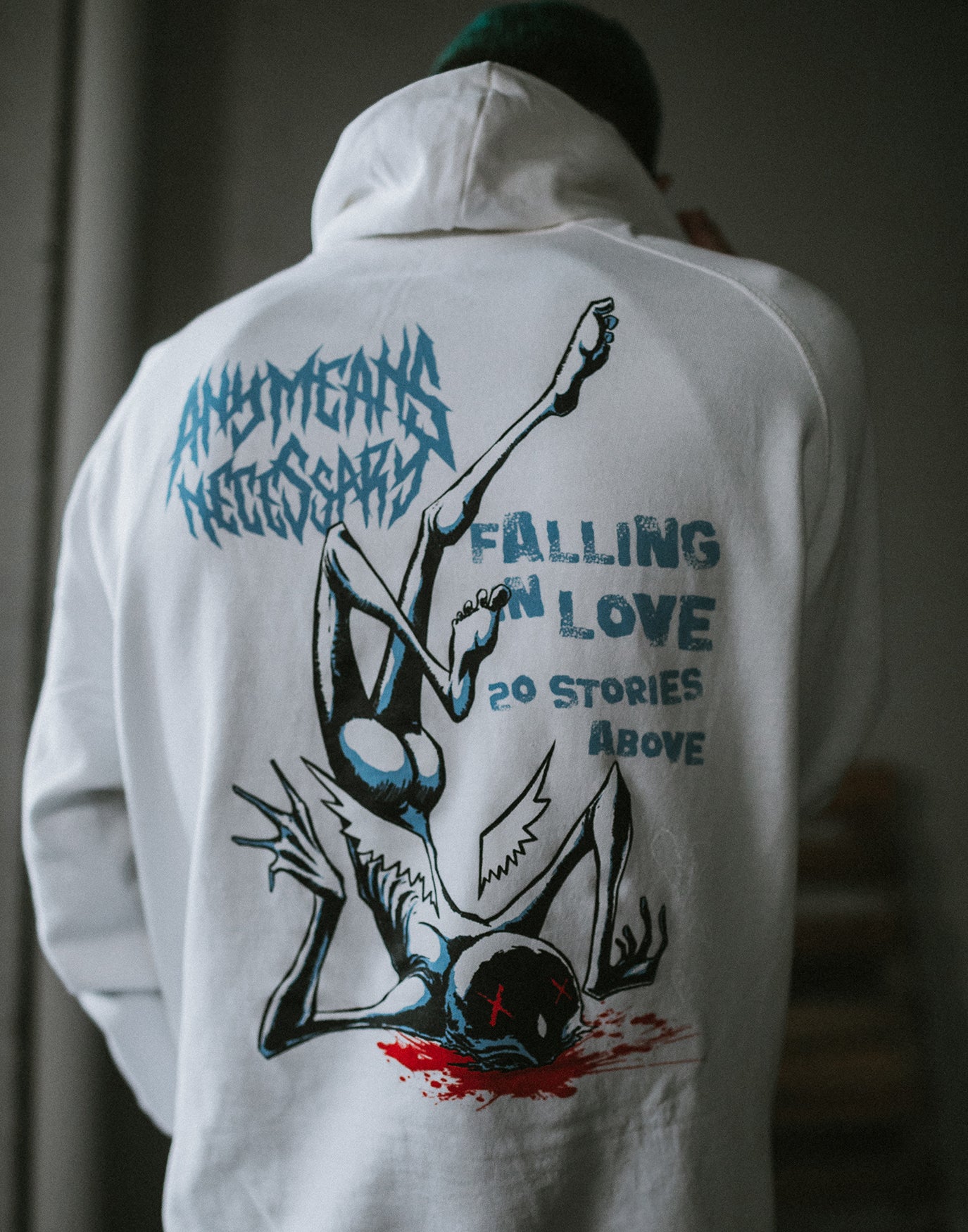 Falling in Love Pullover Hoodie Vintage White