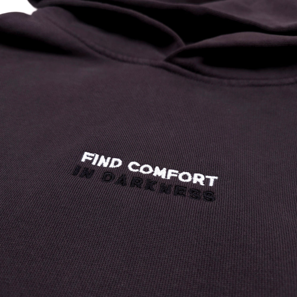 
                      
                        any means necessary shawn coss find comfort in darkness pullover hoodie black shadow up close
                      
                    