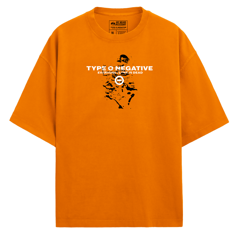 EVERYONE I LOVE IS DEAD ORANGE SHIRT FRONT TYPE O NEGATIVE