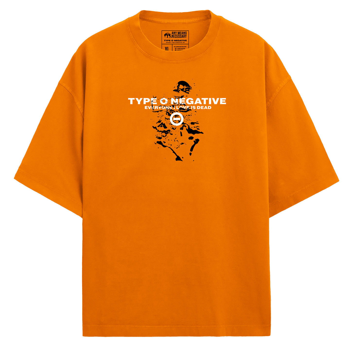 EVERYONE I LOVE IS DEAD ORANGE SHIRT FRONT TYPE O NEGATIVE