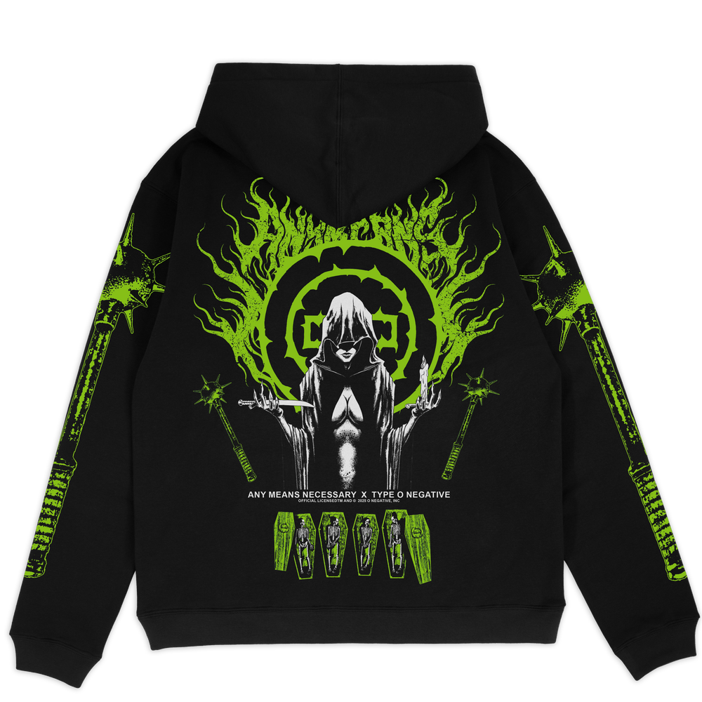 TYPE O NEGATIVE SEANCE BLACK ZIP UP HOODIE