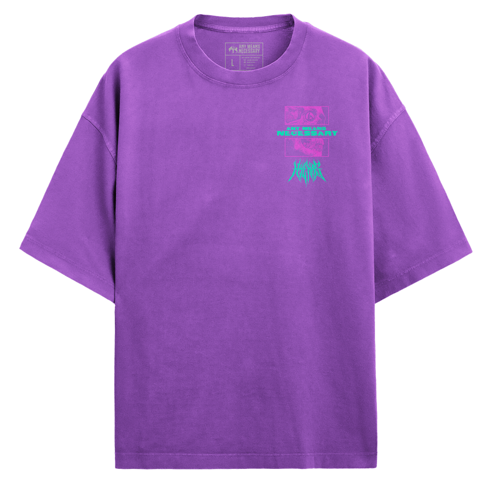 any means necessary shawn coss are we even alive t shirt purple front
