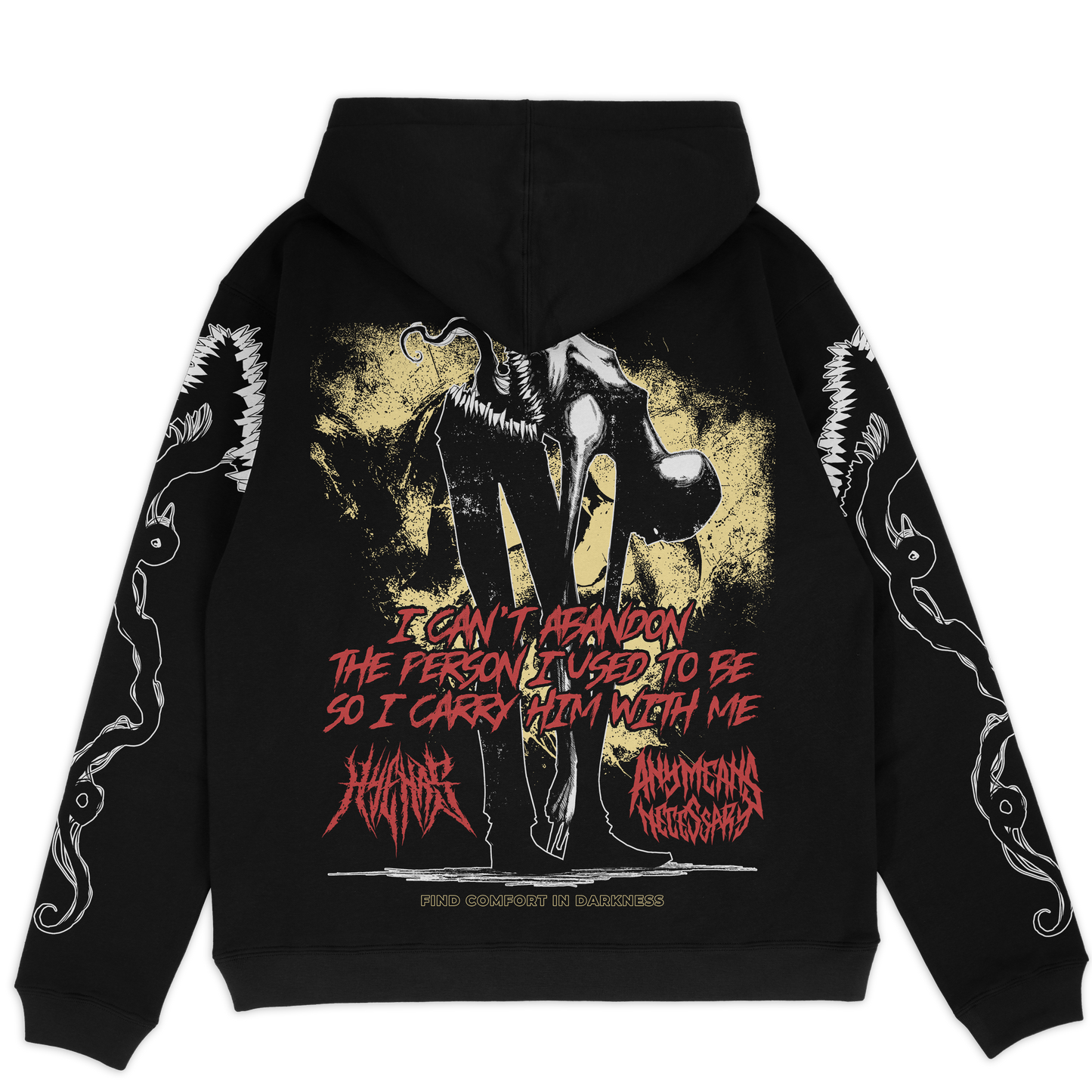 any means necessary shawn coss abandon pullover hoodie black back