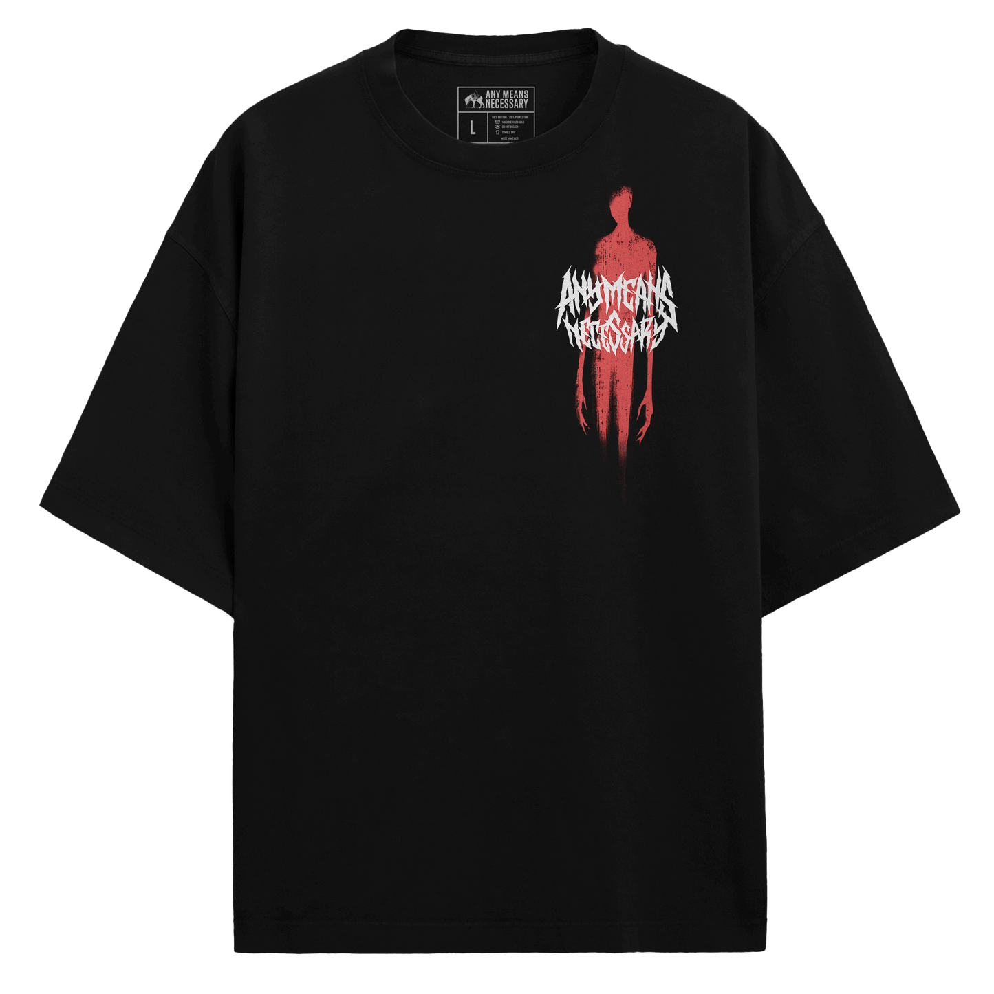 any means necessary shawn coss abandon t shirt black front